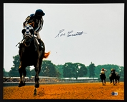 Ron Turcotte Signed 16x20 Photo Aboard Secretariat with 30-Length Lead in the 1973 Belmont Stakes (Beckett Authentic)