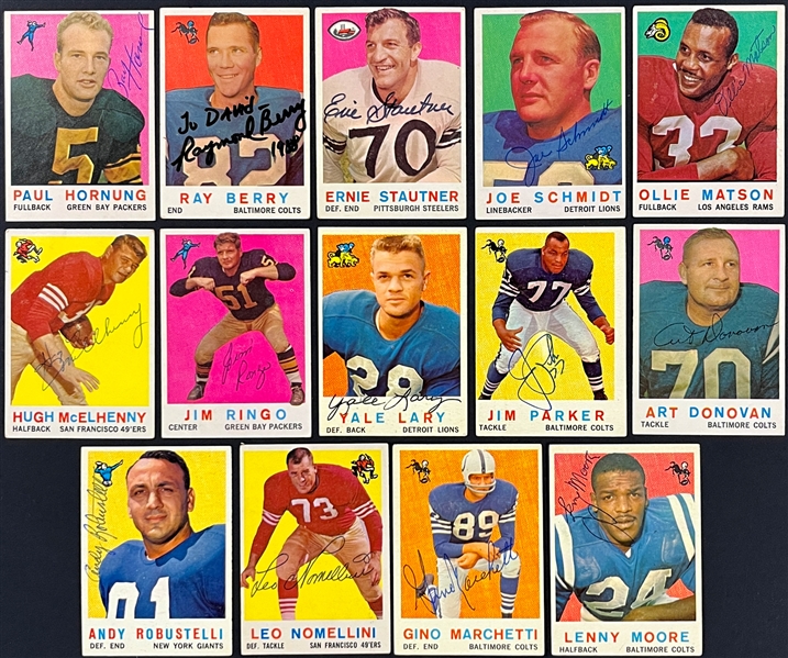 1959 Topps Football Signed Hall of Famer Collection (14)