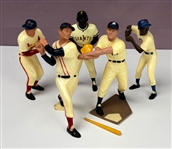 1958-62 Hartland Baseball Statues (5) Incl. Williams, Musial, Maris, Banks and Mays