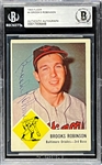 1963 Fleer #4 Brooks Robinson Signed Card (Encapsulated Beckett Authentic)