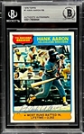 1976 Topps #1 Hank Aaron Record Breaker Signed Card (Encapsulated Beckett Authentic)