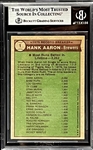 1976 Topps #1 Hank Aaron Record Breaker Signed Card (Encapsulated Beckett Authentic)