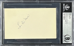 Lou Dimuro (MLB Umpire) Signed Index Card (Encapsulated Beckett Authentic - Auto. Grade 9)