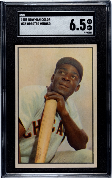 1953 Bowman Color #36 Minnie Minoso - SGC EX-MT+ 6.5