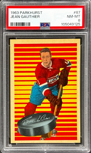 1963 Parkhurst #87 Jean Gauthier - PSA NM-MT 8