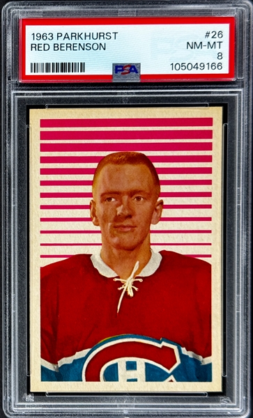 1963 Parkhurst #26 Red Berenson - PSA NM-MT 8