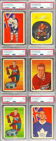 1962 & 1963 Parkhurst Hockey Collection (21) Incl. Six PSA-Graded Examples