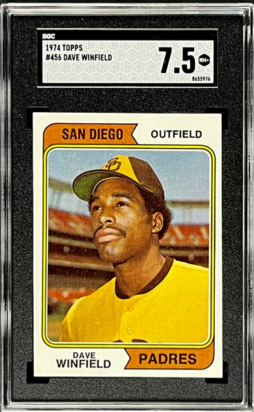 1974 Topps #456 Dave Winfield Rookie Card - SGC NM+ 7.5