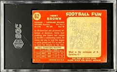 1958 Topps #62 Jim Brown Rookie Card - SGC Authentic