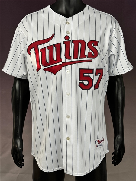 2005 Johan Santana Signed and Inscribed ("ALCY 04")  Minnesota Twins Home and Road Jerseys (2) (Beckett Authentic)
