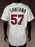 2005 Johan Santana Signed and Inscribed (ALCY 04)  Minnesota Twins Home and Road Jerseys (2) (Beckett Authentic)