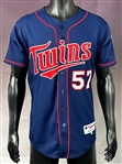 2005 Johan Santana Signed and Inscribed (ALCY 04)  Minnesota Twins Home and Road Jerseys (2) (Beckett Authentic)