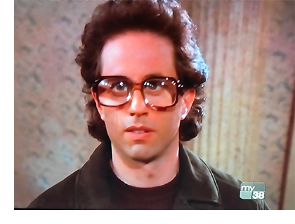 Lot Detail - 1995 Jerry Seinfeld Oversized Prop Glasses From <em>Seinfeld</em>  Episode “The Gum” Plus “Table Draft” Script of the Episode